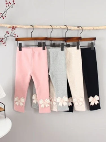 Flower Ribbon Fleece Leggings