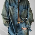 Dusty Washing Over Denim Button Down Shirt