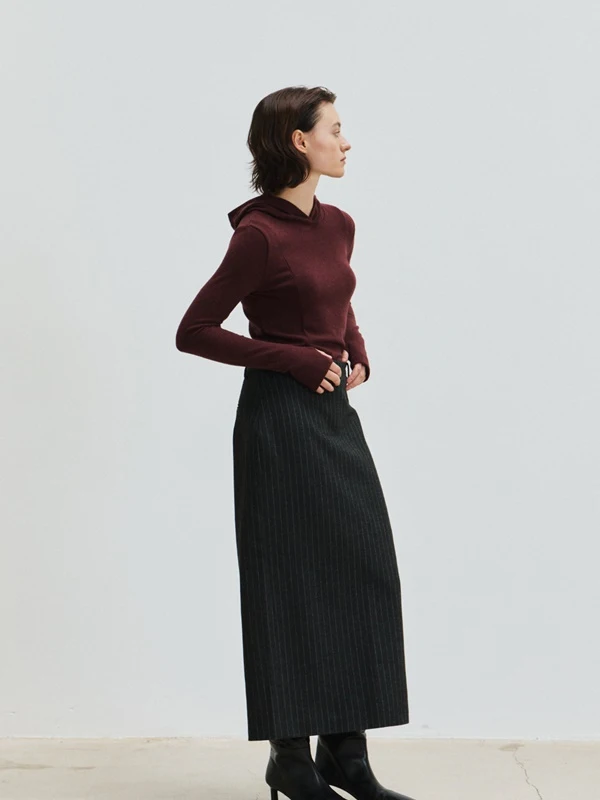 Stripe Maxi Long Skirt