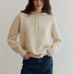 Wholegarment Cashmere Hood Knit Sweater