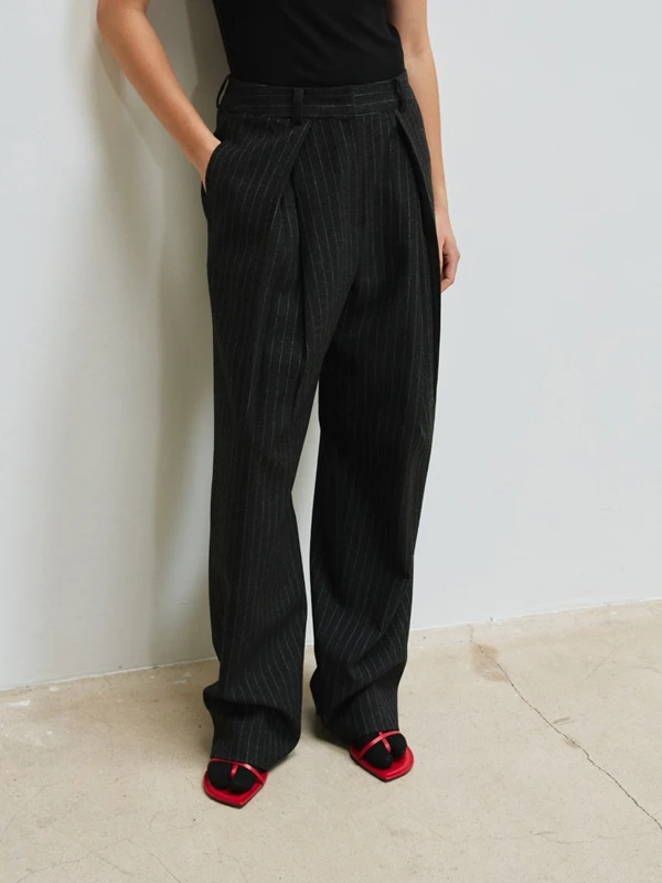 Build Stripe Pintuck Slacks