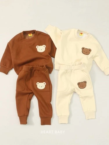 Fleece Bear Top Bottom Set