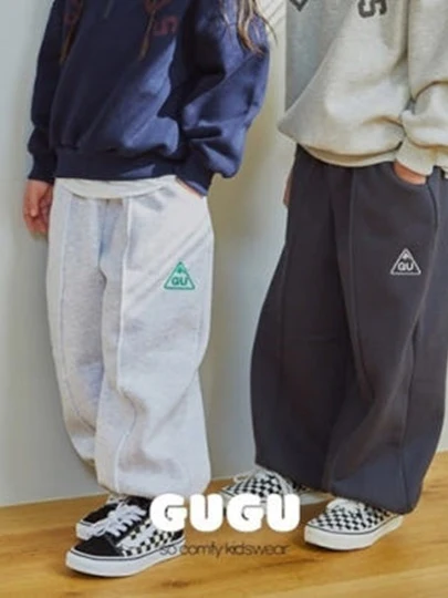 GU Embroidery Pintuck Pants