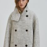 Boucle High Neck Coat