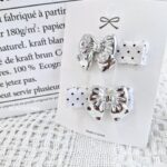 Silver Ribbon Dot Set