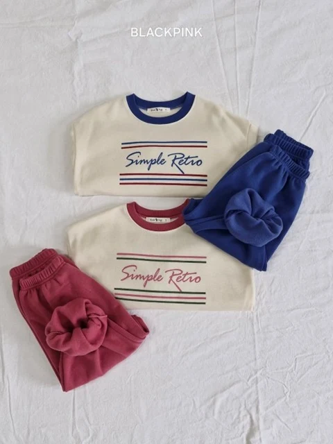 Simple Retro Fleece Sweatshirts