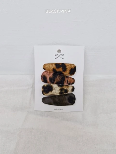 Leopard Hairclip Set