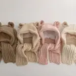 Knit Bear Hat Muffler