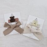 Dot Bear Ribbon Hairclip Set