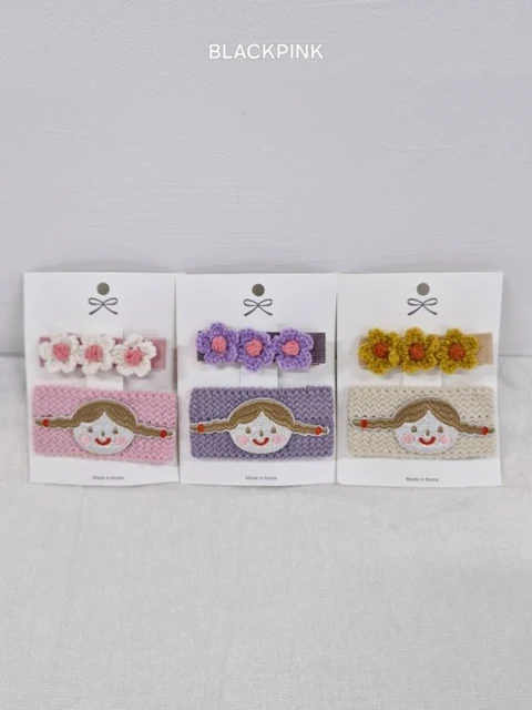 Girl Flower Hairclip Set