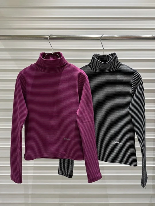 Stripe Logo Turtleneck Tee