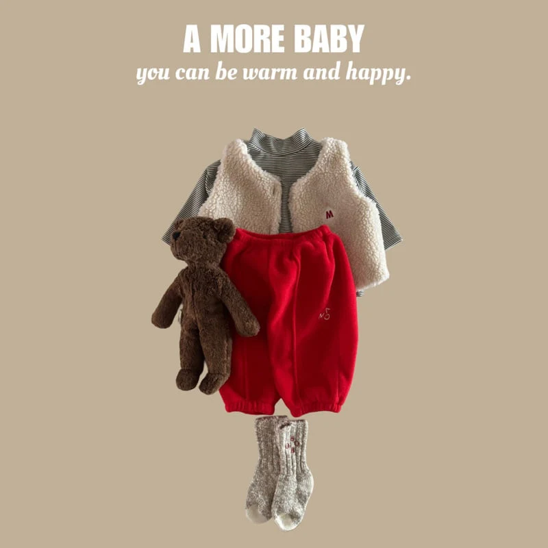 A More - Korean Baby Fashion - #babyboutique - Bebe Poodle Vest - 2