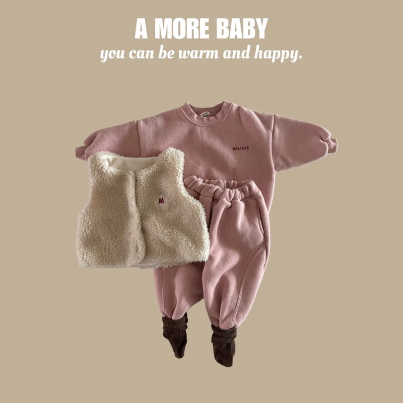 A More - Korean Baby Fashion - #babyboutique - Bebe Poodle Vest - 3