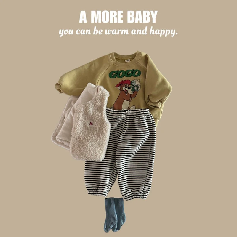 A More - Korean Baby Fashion - #babyfashion - Bebe Poodle Vest - 6