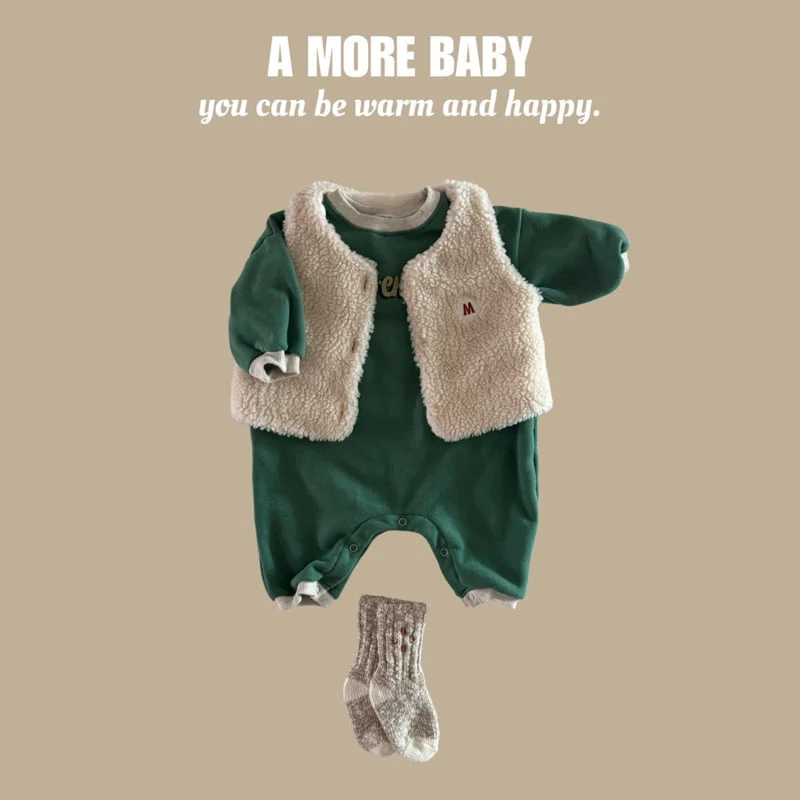 A More - Korean Baby Fashion - #babyfever - Bebe Poodle Vest - 7