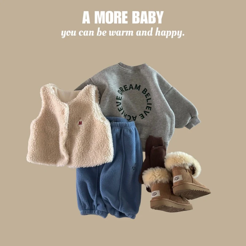 A More - Korean Baby Fashion - #babylifestyle - Bebe Poodle Vest - 9