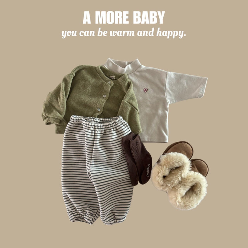 A More - Korean Baby Fashion - #onlinebabyshop - Bebe Heart Turtleneck Tee - 6