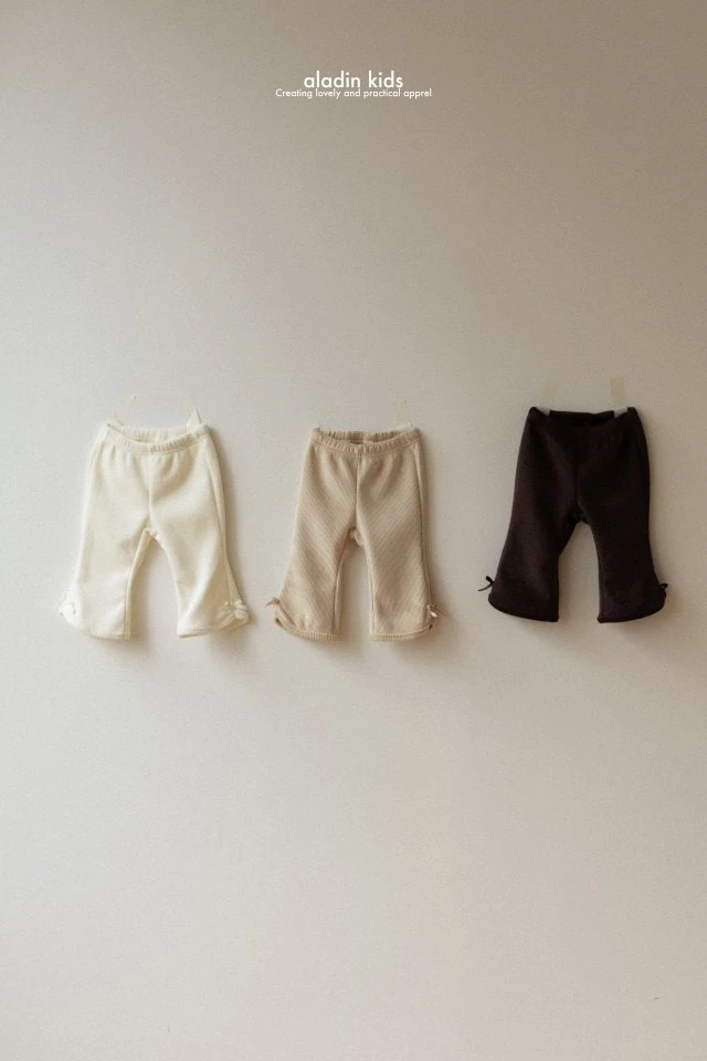 Aladin - Korean Children Fashion - #Kfashion4kids - Warm Ribbon Bootscut Pants