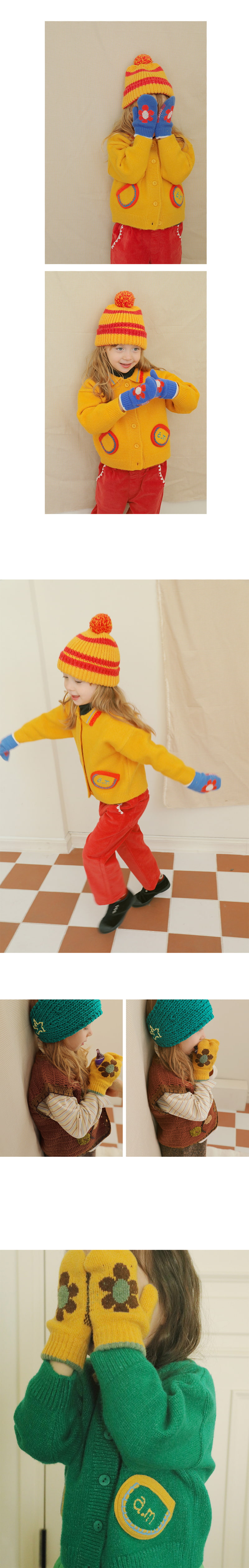 Amber - Korean Children Fashion - #Kfashion4kids - Onflower Knit Gloves - 3