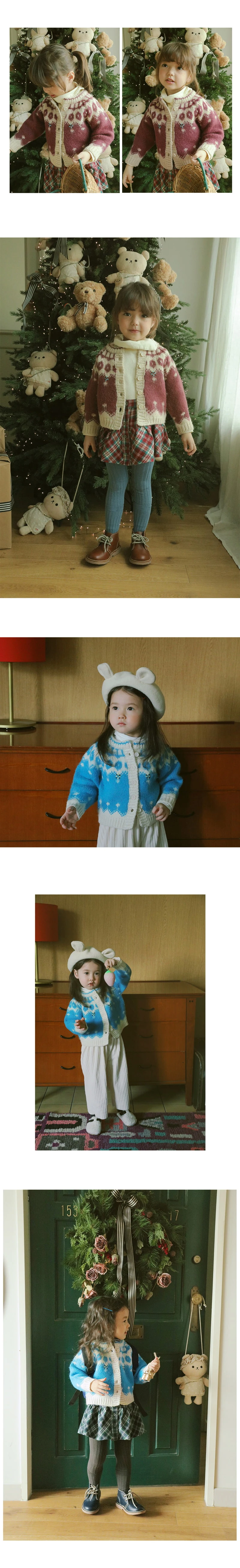 Amber - Korean Children Fashion - #minifashionista - Koi Jacquard Knit Cardigan - 3