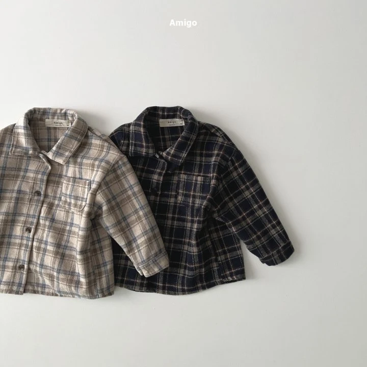 Amigo - Korean Children Fashion - #Kfashion4kids - Twin Check Shirt