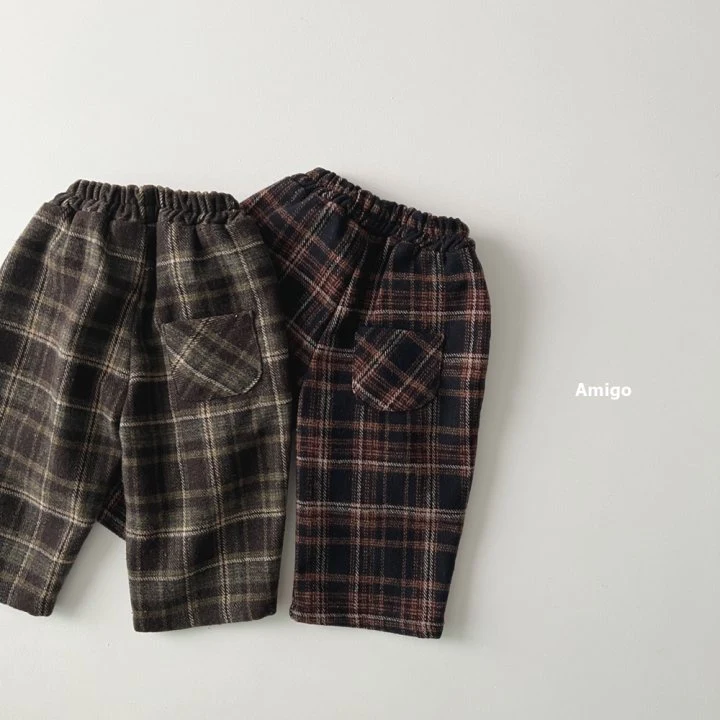 Amigo - Korean Children Fashion - #childofig - Check Wool Pants - 5