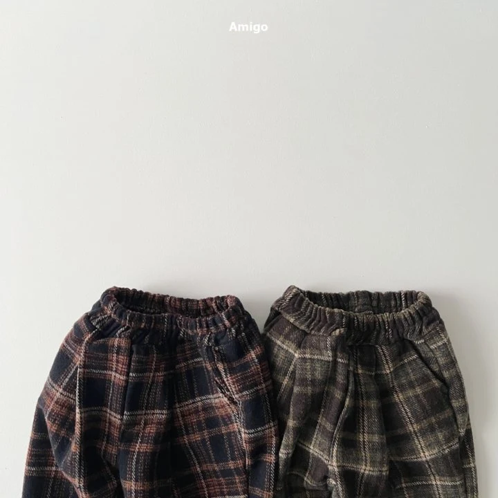 Amigo - Korean Children Fashion - #childofig - Check Wool Pants - 6