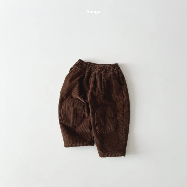 Amigo - Korean Children Fashion - #childofig - Corduroy Patch Pants - 4