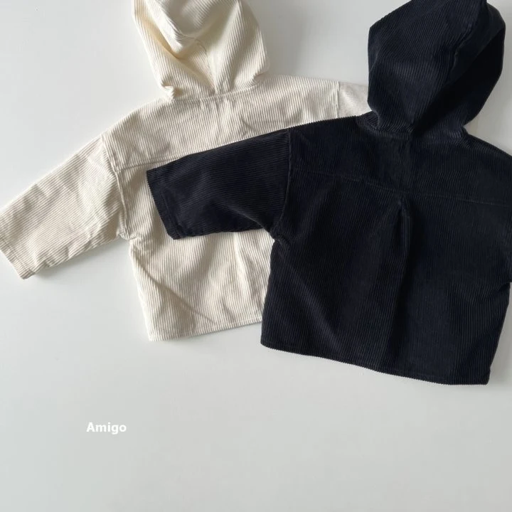 Amigo - Korean Children Fashion - #designkidswear - Corduroy Hood Shirt - 6