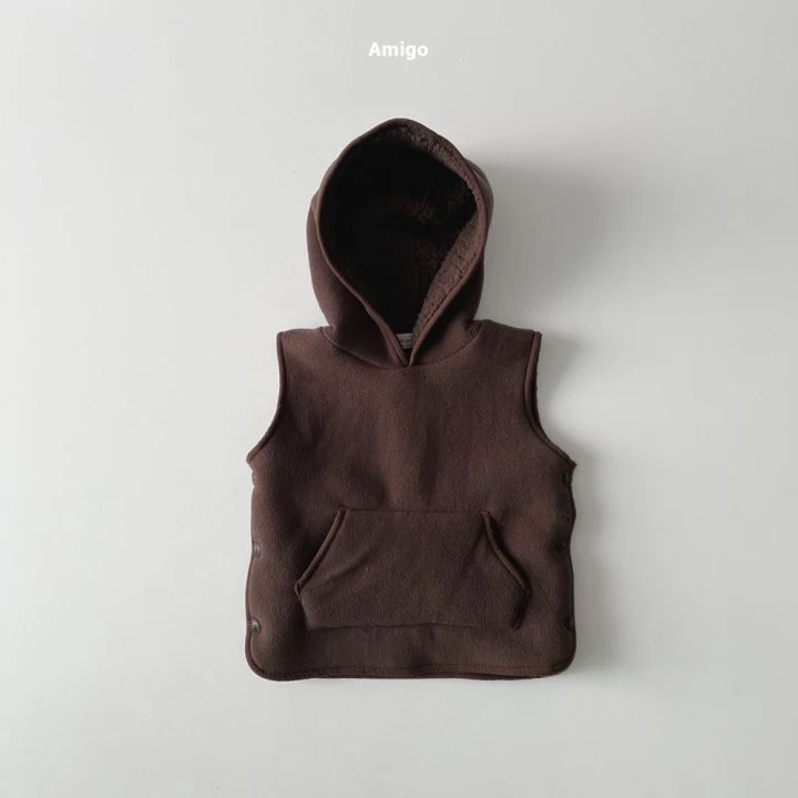 Amigo - Korean Children Fashion - #discoveringself - Fleece Hood Vest - 6