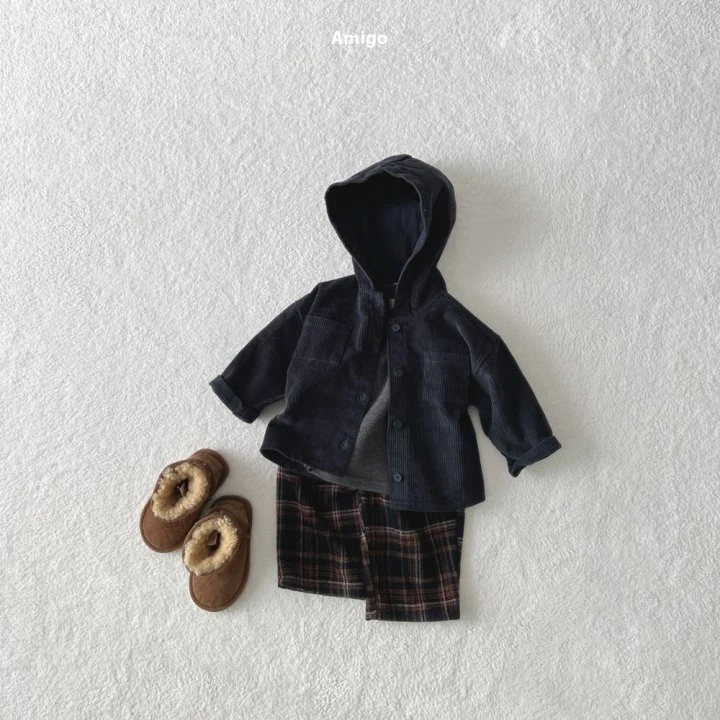 Amigo - Korean Children Fashion - #discoveringself - Corduroy Hood Shirt - 7