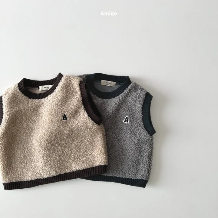 Amigo - Korean Children Fashion - #fashionkids - Mark Winter Vest - 3