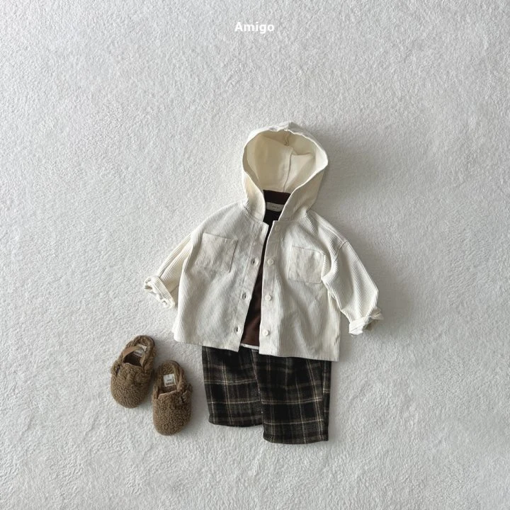 Amigo - Korean Children Fashion - #fashionkids - Corduroy Hood Shirt - 8