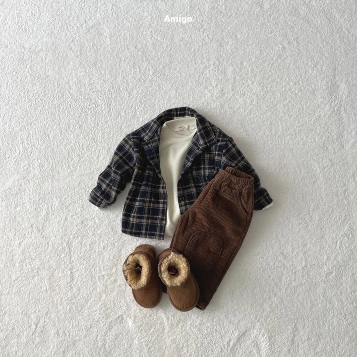 Amigo - Korean Children Fashion - #kidsshorts - Corduroy Patch Pants - 8