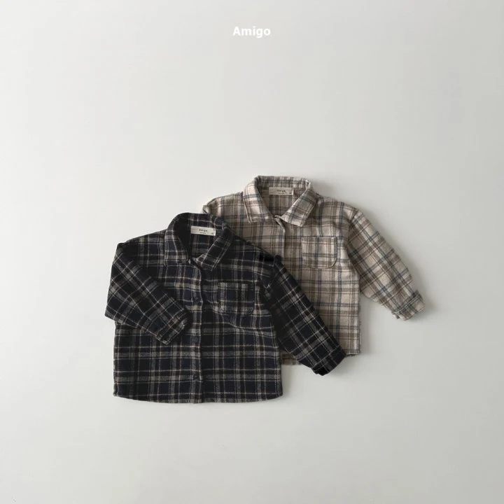 Amigo - Korean Children Fashion - #littlefashionista - Twin Check Shirt - 2