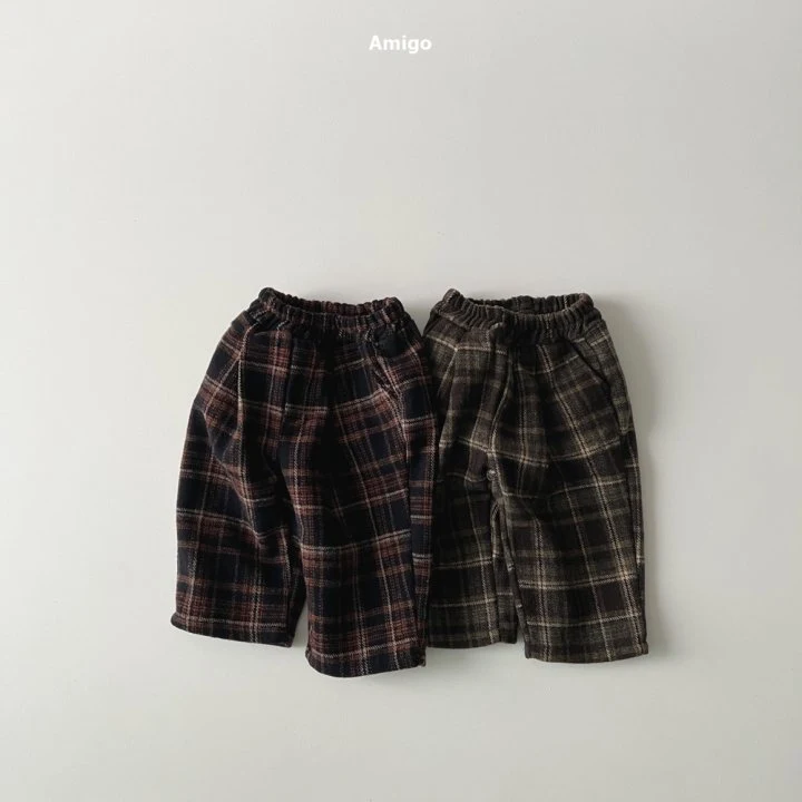 Amigo - Korean Children Fashion - #littlefashionista - Check Wool Pants