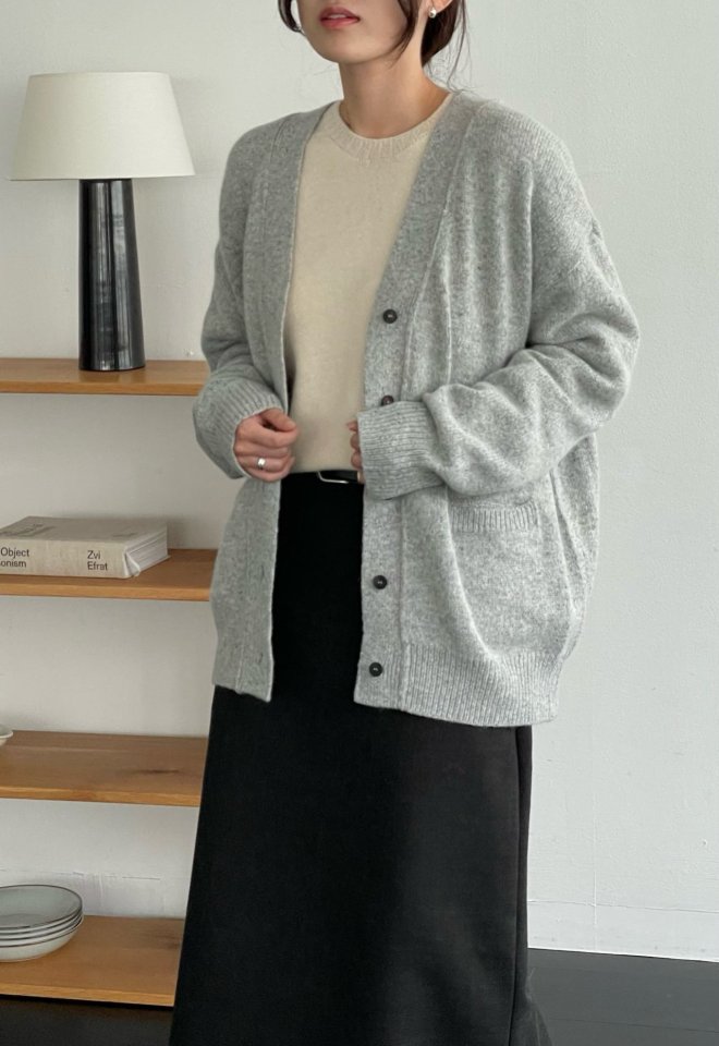 Amygrace - Korean Women Fashion - #momslook - Kkomo V Cardigan - 6