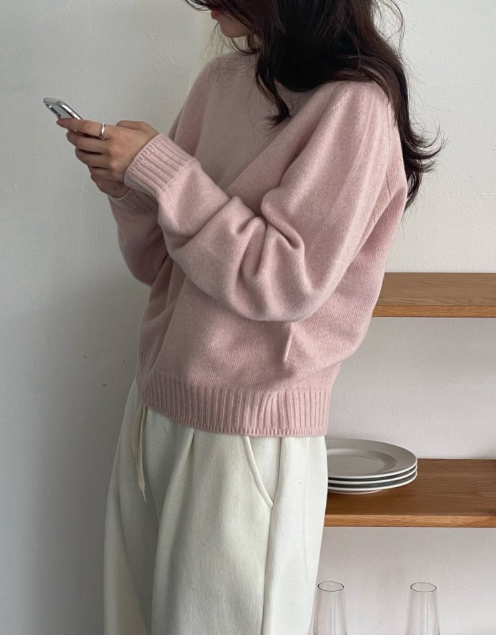 Amygrace - Korean Women Fashion - #momslook - Avec Wholegarment Knit Sweater