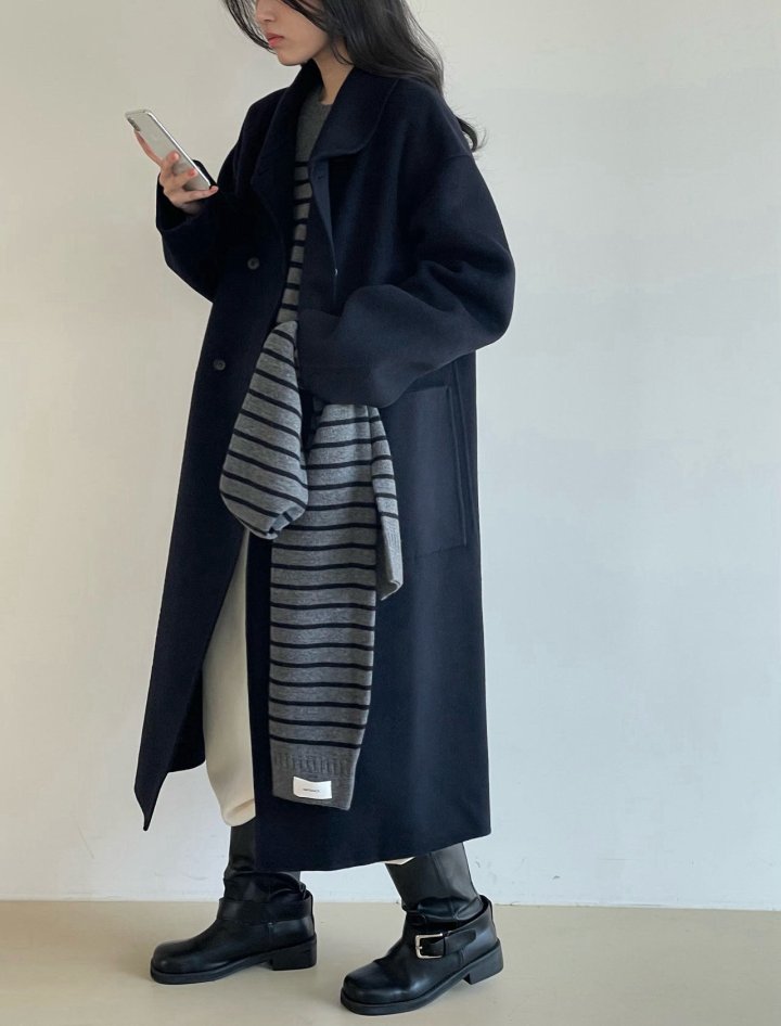 Amygrace - Korean Women Fashion - #womensfashion - Steven Stripe Muffler - 4