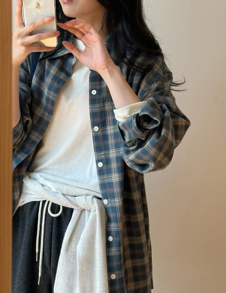 Amygrace - Korean Women Fashion - #restrostyle - Seattle Check Shirt - 9