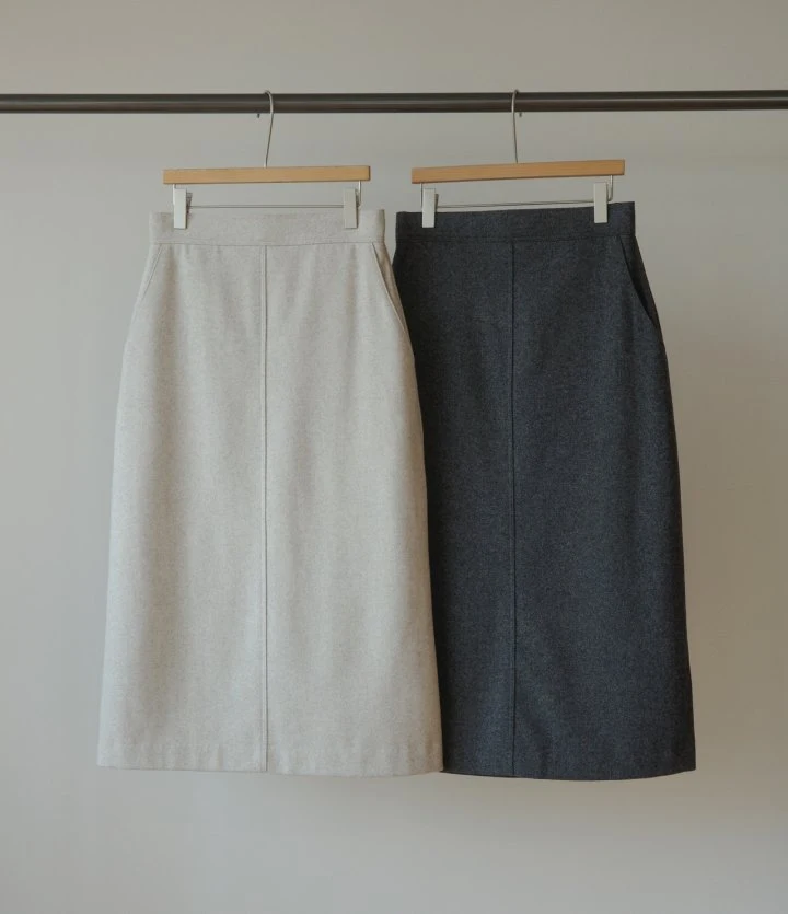 Amygrace - Korean Women Fashion - #shopsmall - Button Wool Skirt - 9