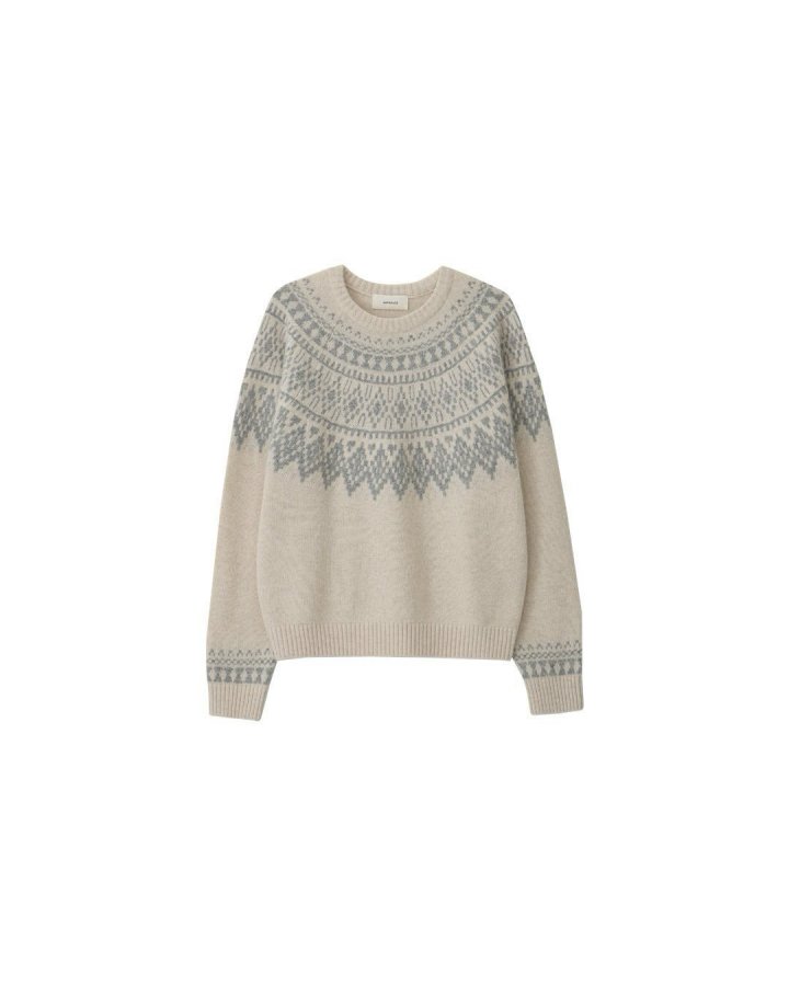 Amygrace - Korean Women Fashion - #womensfashion - Noric Round Knit Sweater - 11