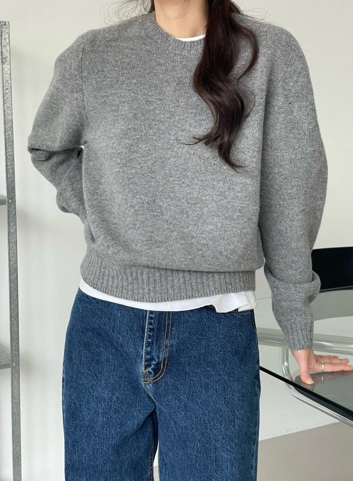 Amygrace - Korean Women Fashion - #momslook - Avec Wholegarment Knit Sweater - 4