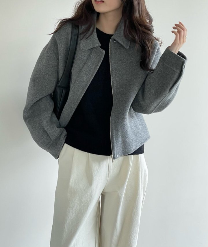 Amygrace - Korean Women Fashion - #momslook - Handmade Blouson - 4