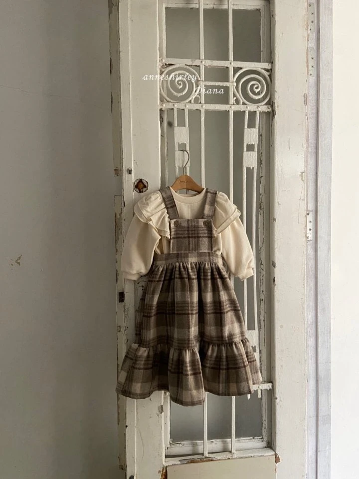 Anne Shirley - Korean Baby Fashion - #babyfashion - Roman Check One-piece - 11