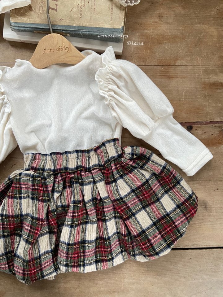 Anne Shirley - Korean Baby Fashion - #babyootd - Pumpkin Check Skirt - 8