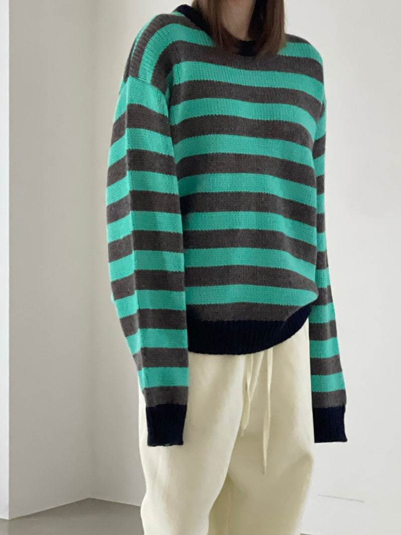 Another Avenue - Korean Women Fashion - #momslook - Stripe Wool Knit Sweater - 5