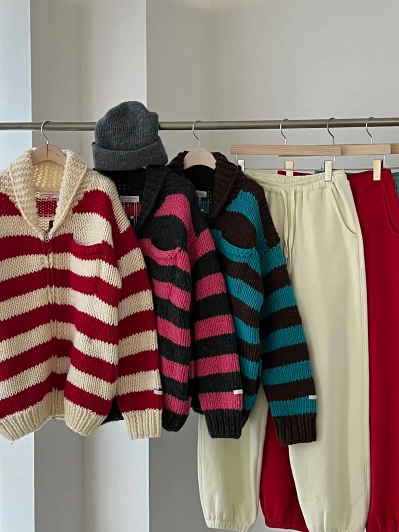 Another Avenue - Korean Women Fashion - #pursuepretty - Coychan Handmade Stripe Cardigan - 10