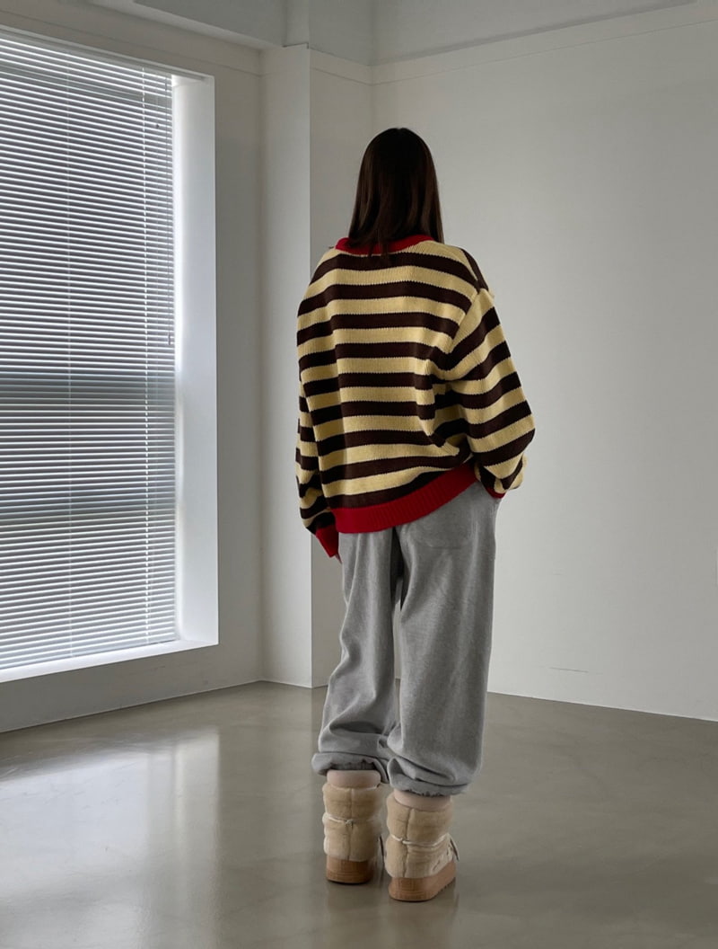 Another Avenue - Korean Women Fashion - #restrostyle - Stripe Wool Knit Sweater - 10