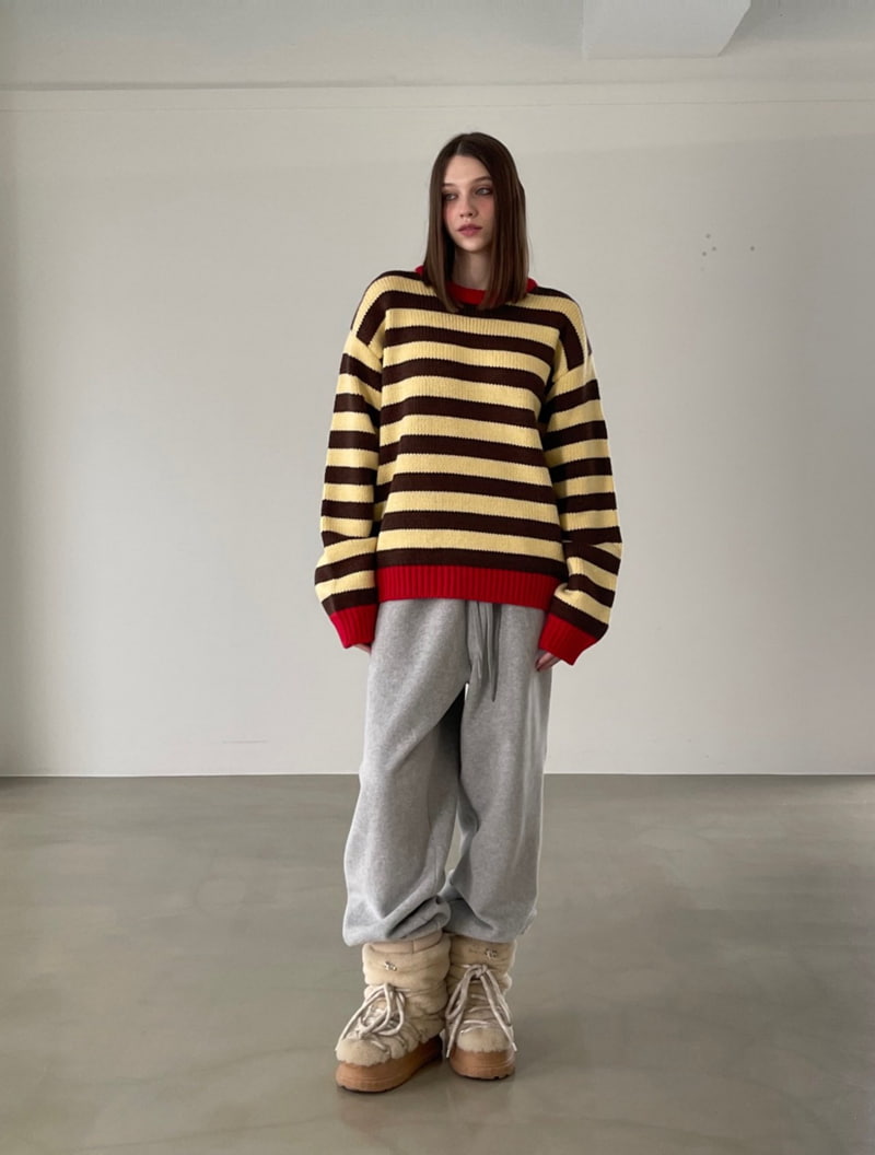 Another Avenue - Korean Women Fashion - #romanticstyle - Stripe Wool Knit Sweater - 11